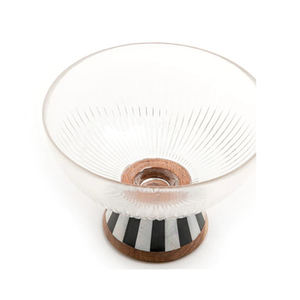 Cuenco de vidrio para chocolate de la mejor calidad con base de madera redonda Diseño fabuloso Perfecto para eventos de boda y servicio de comida - Product Image 2