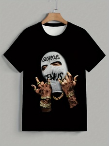 T-shirt vintage personnalisé pour hommes, style de rue, en jersey léger et respirant 100% coton imprimé pour les activités de plein air - Product Image 4