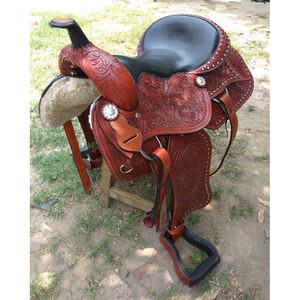 Nouvelle selle de cheval en cuir naturel de qualité supérieure, sculptée à la main, belle selle western - Product Image 2