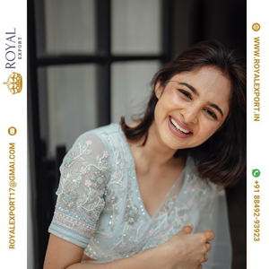 Lanzamiento exclusivo de Butterfly Mono Net Fancy Thread Work Sequence Saree Collection Fabricante por Royal Export en Surat Gujarat - Product Image 4