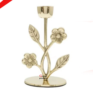 decorative <b>golden</b> finished metal aluminum leaf design candle holder for hotel restaurant and <b>bar</b> - Product Image 5