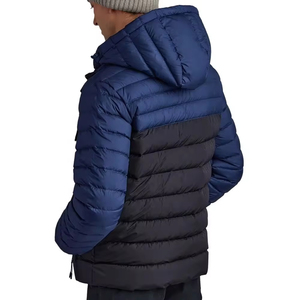 Men's High Demand OEM Stand Collar Zipper Front <b>Canvas</b> <b>Plain</b> Dyed Solid Color Casual Full Sleeve Winter Puffer Jacket - Product Image 2