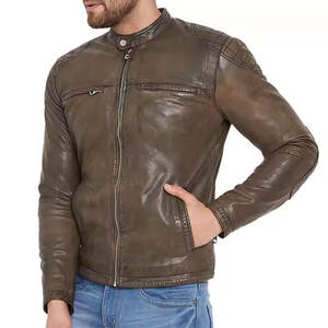 Chaqueta de Cuero para Hombre, Estilo Urbano Elegante, Ropa de Invierno, Prenda de Cuero Duradera, Diseño de Moda - Product Image 1