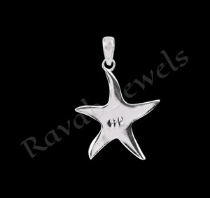 2025 mejor precio elegante hecho a mano 925 plata esterlina estrella de mar bisel en blanco colgante mujeres fábrica joyería hallazgos componentes - Product Image 3