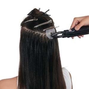 Extensions de cheveux indiens Remy I-Tip permanentes Hair Originals, texture ondulée naturelle, sans produits chimiques, avec kératine italienne. - Product Image 2