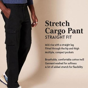 Pantalon cargo d'extérieur pour homme, multi-poches, design décontracté, respirant, coupe-vent, nouveau tissu, vente en gros, élastique, 6 poches - Product Image 2