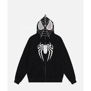 Fabricant en gros de vêtements streetwear OEM – Sweat à capuche zippé en molleton épais de qualité supérieure avec impression graphique brodée personnalisée - Product Image 5