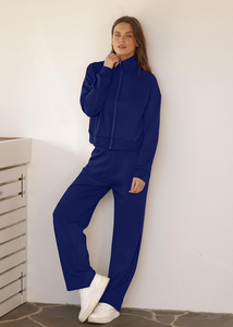 Venta al por mayor Lounge Women 2025 Sweatsuit Trajes de 2 piezas Sudadera Pantalones de chándal de pierna ancha Chándal Conjunto a juego Transpirable - Product Image 3