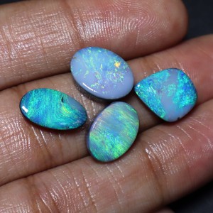16 Carat Lot Australian Opal Doublet Cabochon Multi <b>Fire</b> Opal Doublet for Jewelry Making Wholesaler Price - Product Image 4