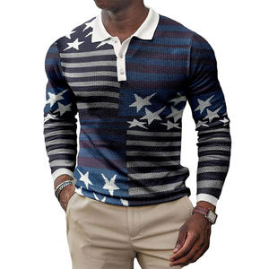 Venta al por mayor de alta calidad en blanco liso para hombre 100% algodón Polo camisa de manga larga bordado estampado logotipo para Unisex - Product Image 2