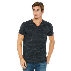 Nouveau T-shirt à manches courtes à col en V respirant léger d'été simple de couleur unie - Product Image 4