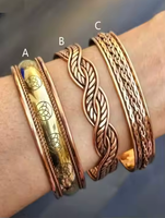 Bracelets magnétiques en fil de cuivre pur, bijoux polis faits à la main, ensembles de bracelets de qualité supérieure, artisanat exquis, religieux, mariage, EXOTIQUE