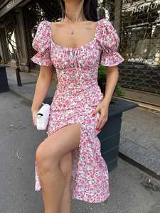 Robe midi décontractée élégante à col droit avec bretelles à nouer sur les épaules, en tissu satiné léger, pour tous les jours ou la plage - Product Image 4