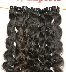 Extensiones de cabello Remy alineado con cutícula Natural 100% Onda corporal negra virgen barata y onda profunda suelta de templos indios - Product Image 4