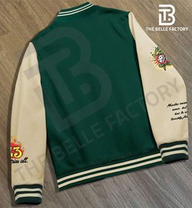 OEM Manufacturer's Custom Chenille Embroidery Men's Baseball Jacket with Lettering Made in USA - Product Image 3
