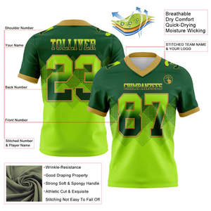 Gradient Mesh 100% Polyester UV Protection Authentic American Football Jersey Square Shape Flag Design for Club Team Custom Team - Product Image 4