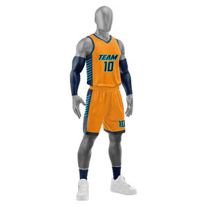 Design de maillot de basket-ball personnalisé pour kit d'équipe Col en V Sublimation haut de gamme Fabriqué au Pakistan Pantalon de qualité supérieure Design personnalisé - Product Image 1