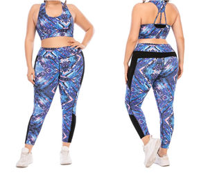 Ensemble de yoga deux pièces pour femmes, absorbant et respirant, leggings de fitness et haut de soutien-gorge pour les entraînements de gym - Product Image 1