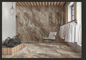 Azulejos de porcelana brillante de lujo 1000x1000 | Azulejos de pared de gran formato de 100x100 | Colección de exportación elegante duradera de primera calidad - Product Image 5