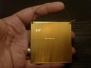 <b>Large</b> Square Geometric Brass <b>Earrings</b> Handmade Statement Dangle Jewelry for Womens Modern and Contemporary Fashion Styles - Product Image 4