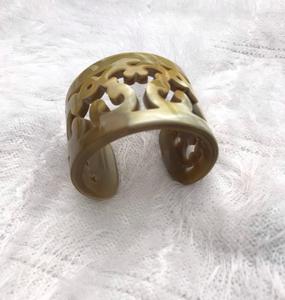 Pulsera de cuerno de búfalo marrón negro pulido de la mejor calidad, brazalete ancho Natural Simple, brazalete de estilo Animal, brazalete de Animal marrón negro - Product Image 4