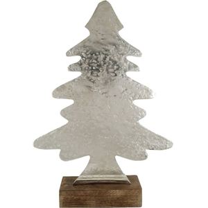 ต้นอลูมิเนียมพร้อมฐานไม้สำหรับตกแต่งคริสต์มาสทุบทำในอินเดียสำหรับตกแต่งบ้านงานปาร์ตี้แขวนปีใหม่ Xmas Party 2023 - Product Image 1