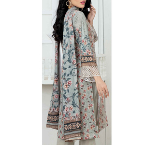Robe de pelouse imprimée numérique pakistanaise décontractée de haute qualité Robe Maxi traditionnelle pakistanaise Salwar Kameez pour femmes - Product Image 6