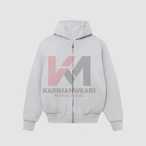 Nouvel arrivage de sweats à capuche pour hommes et femmes sweat à capuche léger avec fermeture éclair sur le devant sweat à capuche avec cordon de serrage coton mélangé décontracté Streetwear - Product Image 1