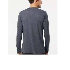 เสื้อยืดออกกำลังกายพิมพ์โลโก้ตามสั่งสำหรับผู้ชาย คุณภาพดีที่สุด แขนยาว สวมใส่สบาย ระบายอากาศได้ดี ผ้าถัก ไซส์ใหญ่ ดีไซน์เรียบ - Product Image 4