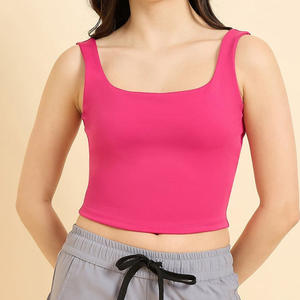 Camisetas sin mangas de entrenamiento personalizadas OEM de fábrica para ropa de mujer nueva moda de punto de talla grande algodón/fibra de bambú camisetas sin mangas para mujer - Product Image 4