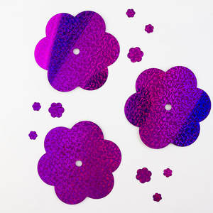 Sequin Forme Spéciale Trou Centré Couleur Holographique, Selanusa - Product Image 1