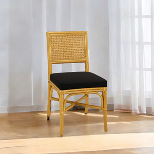 เก้าอี้รับประทานอาหารไม้ไผ่เรียบง่ายและทนทานเรียบง่ายสะดวกสบายสำหรับใช้ในร่มกลางแจ้งสำหรับโรงแรมสวนสาธารณะวิลล่าอพาร์ตเมนต์ - Product Image 4