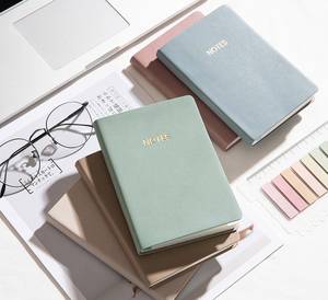 Cuaderno A5 Diario PU Línea de cubierta y papel normal Planificador de cuero artificial 2024 Compra al por mayor a granel Producto OEM Personalizar - Product Image 1