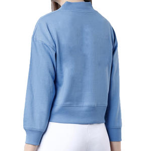 Sweat à capuche demi-zip en coton de qualité supérieure doux durable hiver sweat-shirt pour femme avec motif imprimé sweat-shirt à col rond pour femme - Product Image 3