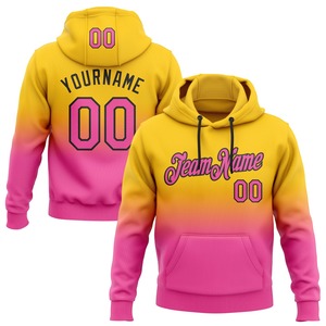 Industrie directe en gros 3D brodé personnalisé cousu blanc marine-or Football pull sweat à capuche - Product Image 6
