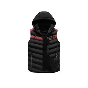 Chaleco acolchado sin mangas de invierno al por mayor nueva chaqueta de moda con cremallera capucha tela de nailon ropa exterior algodón relleno cálido transpirable - Product Image 2