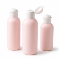 Flacon de lotion PET vide de 211 ml avec bouchon à clapet, emballage cosmétique cylindrique, impression UV personnalisée du logo