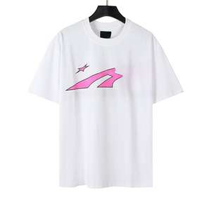 เสื้อยืดพิมพ์ลายไฮสตรีทของผู้ชายเสื้อยืดผ้าฝ้าย100% สกรีนแตกคุณภาพสูงป้องกันรอยยับระบายอากาศได้ดีดีไซน์ใหม่ - Product Image 4