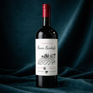 Vino Tinto Finca Santa Fe Signature Red Blend, Cabernet Sauvignon y Tempranillo, 14% ABV, 24 Meses de Añejamiento en Roble, Vino Tinto Español, 750ml - Product Image 3