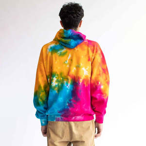 Sudadera con Capucha Unisex Extra Grande con Estampado Tie Dye, Personalizada, 100% Algodón, Felpa, Bordada, de Invierno, Talla Grande para Hombre, con Capucha con Cuello - Product Image 2