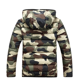 Veste matelassée imperméable à capuche pour homme, logo personnalisable sur le devant, vêtements d'extérieur décontractés pour l'hiver, isolation légère, coton de haute qualité - Product Image 4