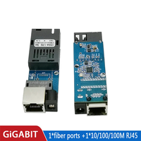 Module de commutateur à fibre optique Mini Gigabit Fast Ethernet 1 paire émetteur-récepteur multimédia monomode matière plastique pour pièces de bateau RC