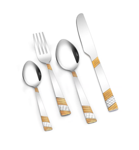 ชุดช้อนส้อมทองเหลืองดีไซน์แฟนซีชุดเครื่องใช้บนโต๊ะอาหารแบบทันสมัย - Product Image 2