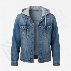 Unique Style Women Denim Jacket Wholesale Selling Fashion Trendy Casual Streetwear Outerwear <b>Coat</b> Apparel Customized Color - Product Image 1