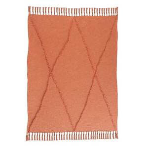 Manta decorativa de algodón con mechones, manta blanca Jacquard de mano con flecos largos, directo del fabricante - Product Image 2