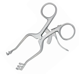 Weitlaner Lot de 2 rétracteurs manuels 5,5" et 7" à pointe mousseuse 3x4 à dents, en acier inoxydable, instruments chirurgicaux vétérinaires certifiés CE - Product Image 3