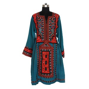 Véritable robe vintage brodée Kuchi faite à la main collection de robes vintage brodées banjara balochi Banjara Ethnique Traditionnelle - Product Image 3