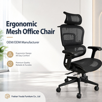 Chaise de bureau ergonomique en maille avec repose-pieds, dossier haut inclinable, chaise de direction pour ordinateur, vente en gros, usine OEM