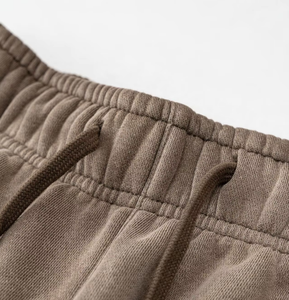 Pantalons de survêtement pour homme à jambe large et évasée, personnalisés pour impression puff, en molleton délavé soleil, coupe ample, devant plat, vente en gros - Product Image 6