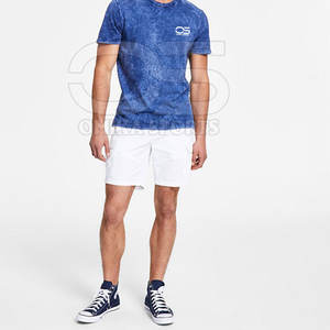 Cool Wash 100% algodón hombres lavado ácido camiseta aspecto relajado calle moda hombres lavado ácido camiseta - Product Image 6